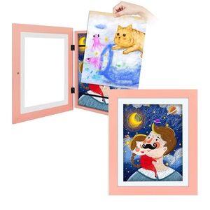 2 Lot Picture Frames Interchangeable  Tempered Glass, Artwork NEW!!!